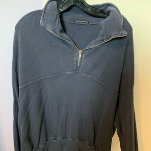 BRANDY MELVILLE Blue Oversized Quarter Zip